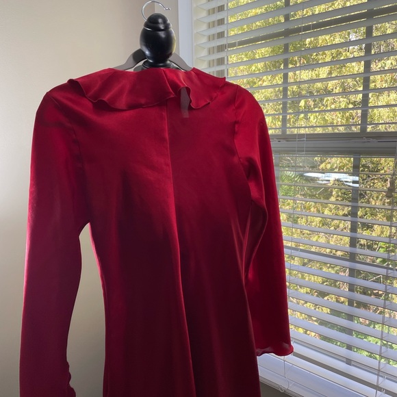 Fredericks of Hollywood Red Satin Nightgown Sz M - Picture 4 of 4